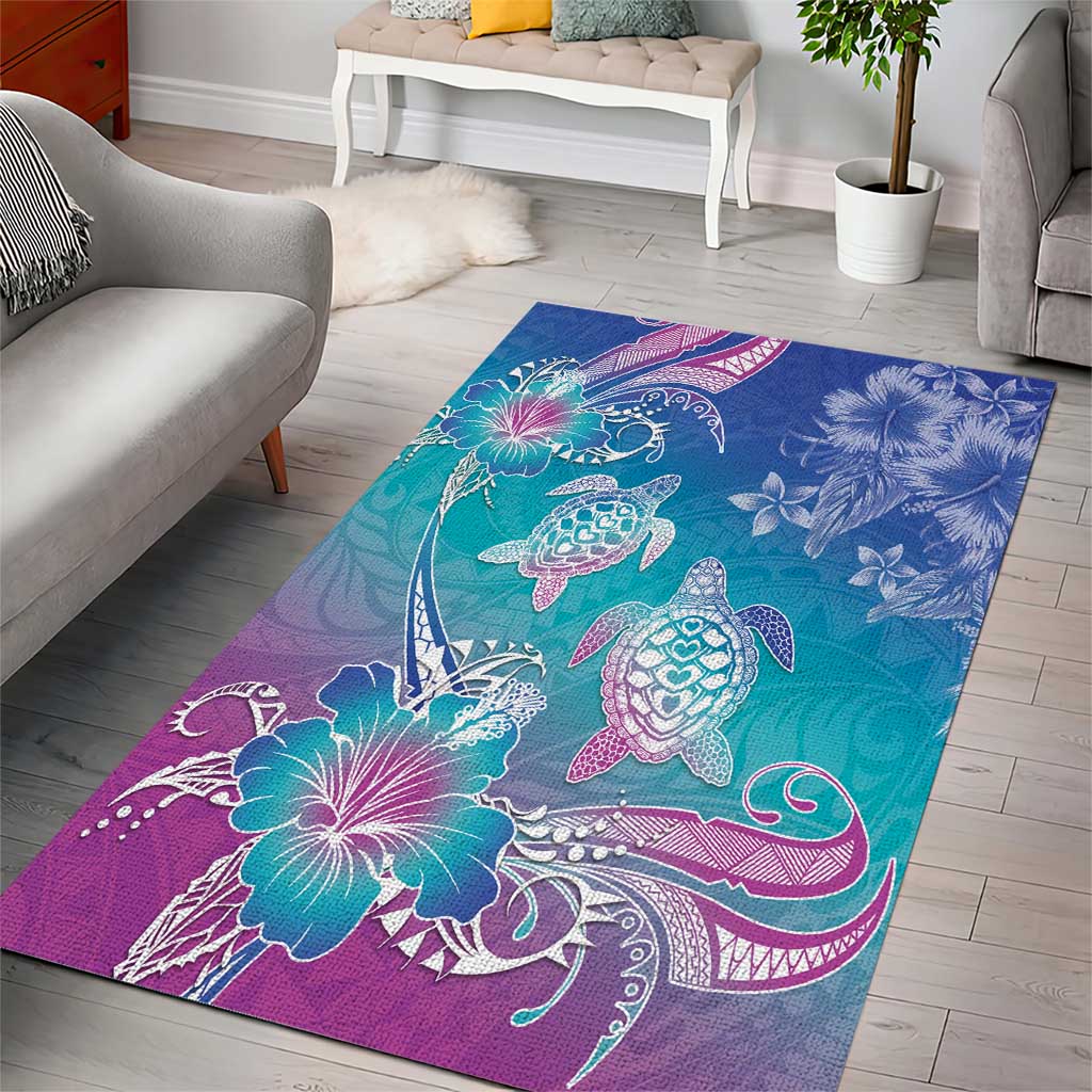 Polynesia Sea Turtle Couple Area Rug Love Is Life