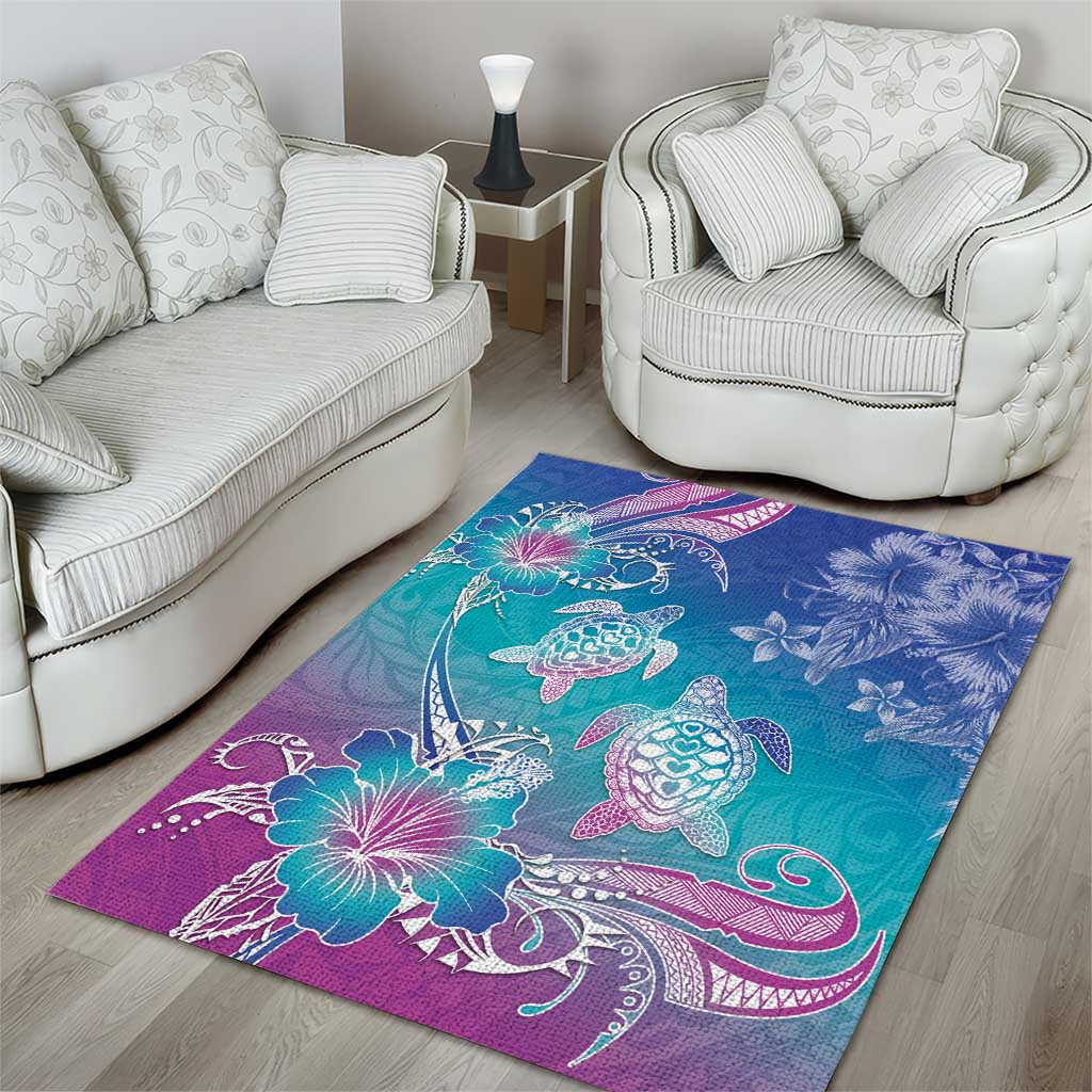 Polynesia Sea Turtle Couple Area Rug Love Is Life