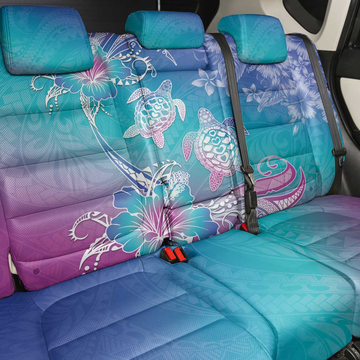 Polynesia Sea Turtle Couple Back Car Seat Cover Love Is Life