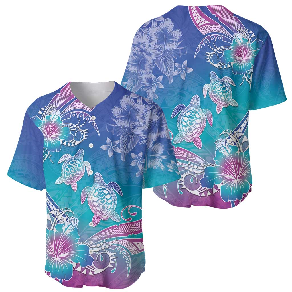 Polynesia Sea Turtle Couple Baseball Jersey Love Is Life