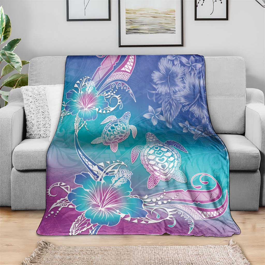 Polynesia Sea Turtle Couple Blanket Love Is Life
