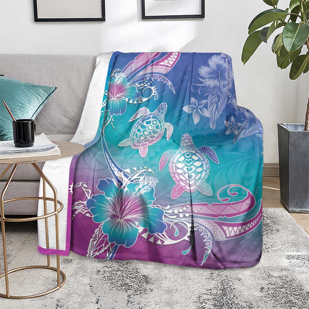 Polynesia Sea Turtle Couple Blanket Love Is Life