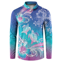 Polynesia Sea Turtle Couple Button Sweatshirt Love Is Life