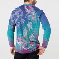Polynesia Sea Turtle Couple Button Sweatshirt Love Is Life