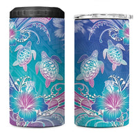 Polynesia Sea Turtle Couple 4 in 1 Can Cooler Tumbler Love Is Life