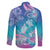 Polynesia Sea Turtle Couple Family Matching Short Sleeve Bodycon Dress and Hawaiian Shirt Love Is Life