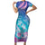 Polynesia Sea Turtle Couple Family Matching Short Sleeve Bodycon Dress and Hawaiian Shirt Love Is Life
