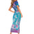 Polynesia Sea Turtle Couple Family Matching Short Sleeve Bodycon Dress and Hawaiian Shirt Love Is Life