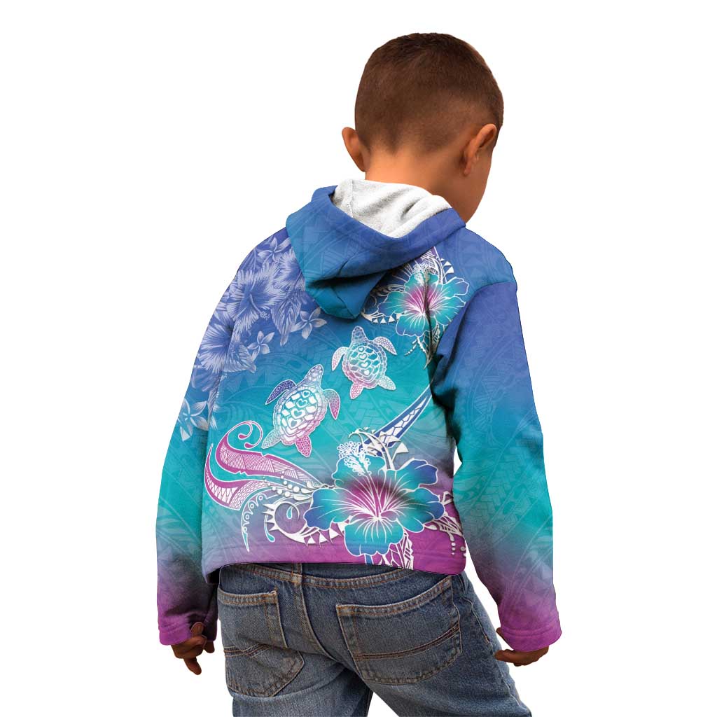 Polynesia Sea Turtle Couple Kid Hoodie Love Is Life