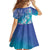 Polynesia Sea Turtle Couple Kid Short Sleeve Dress Love Is Life