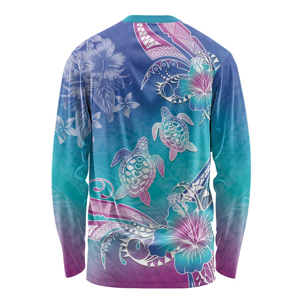 Polynesia Sea Turtle Couple Long Sleeve Shirt Love Is Life
