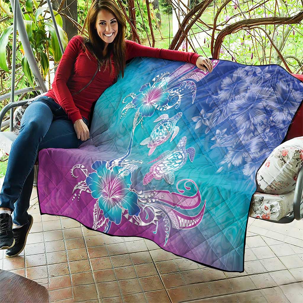 Polynesia Sea Turtle Couple Quilt Love Is Life
