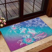 Polynesia Sea Turtle Couple Rubber Doormat Love Is Life