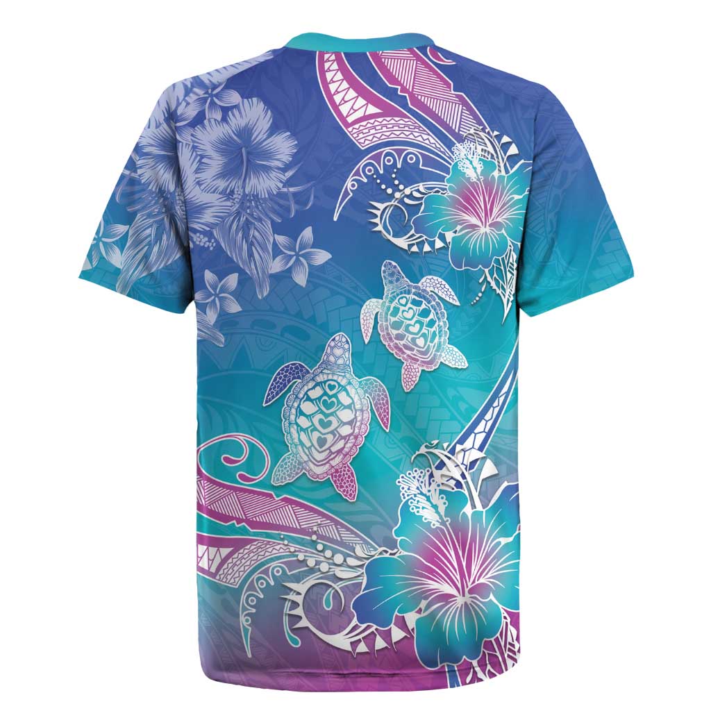 Polynesia Sea Turtle Couple Rugby Jersey Love Is Life