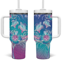 Polynesia Sea Turtle Couple Tumbler With Handle Love Is Life
