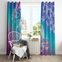 Polynesia Sea Turtle Couple Window Curtain Love Is Life