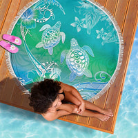 Polynesia Sea Turtle Couple Beach Blanket I Am Turtley In Love With You