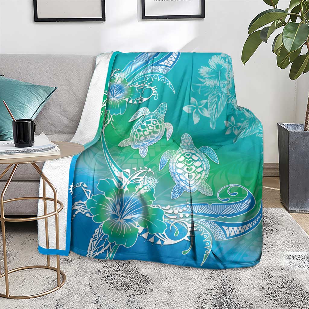 Polynesia Sea Turtle Couple Blanket I Am Turtley In Love With You