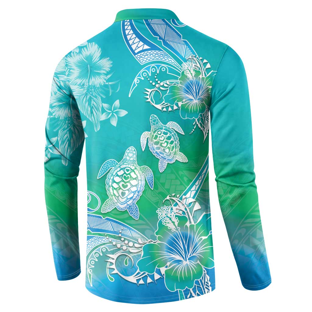 Polynesia Sea Turtle Couple Button Sweatshirt I Am Turtley In Love With You