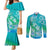 Polynesia Sea Turtle Couple Couples Matching Mermaid Dress and Long Sleeve Button Shirt I Am Turtley In Love With You