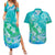 Polynesia Sea Turtle Couple Couples Matching Summer Maxi Dress and Hawaiian Shirt I Am Turtley In Love With You