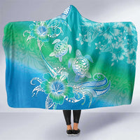 Polynesia Sea Turtle Couple Hooded Blanket I Am Turtley In Love With You
