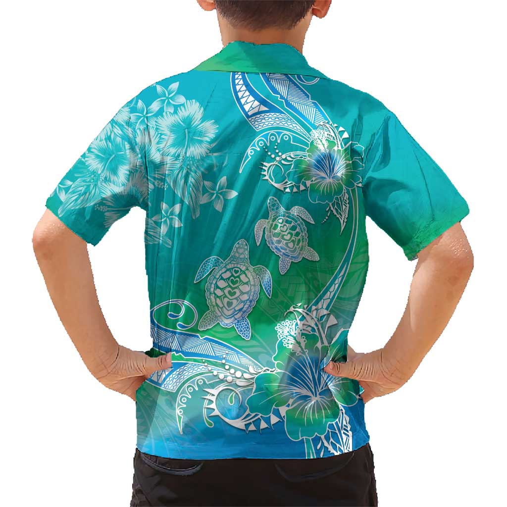 Polynesia Sea Turtle Couple Kid Hawaiian Shirt I Am Turtley In Love With You