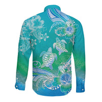 Polynesia Sea Turtle Couple Long Sleeve Button Shirt I Am Turtley In Love With You