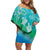 Polynesia Sea Turtle Couple Off Shoulder Short Dress I Am Turtley In Love With You