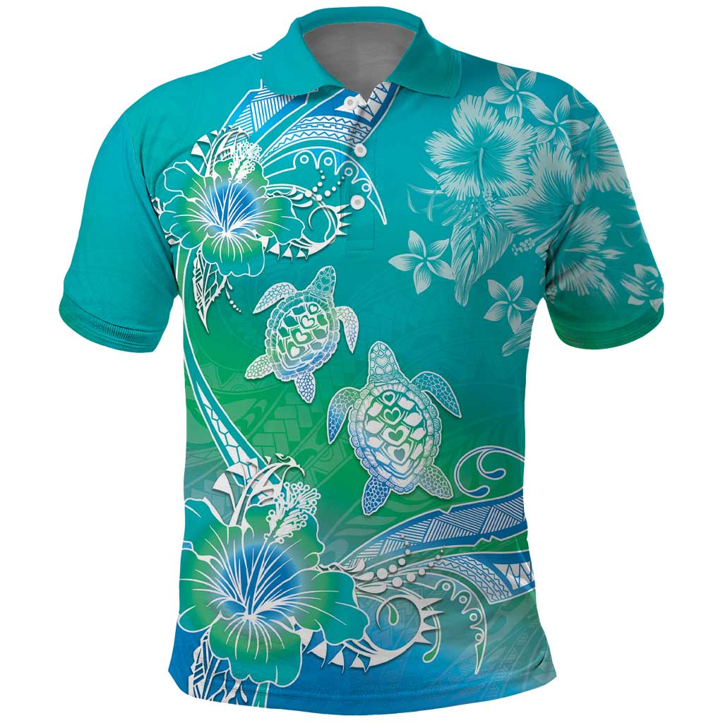 Polynesia Sea Turtle Couple Polo Shirt I Am Turtley In Love With You
