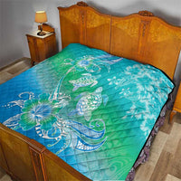 Polynesia Sea Turtle Couple Quilt I Am Turtley In Love With You