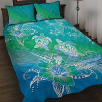 Polynesia Sea Turtle Couple Quilt Bed Set I Am Turtley In Love With You