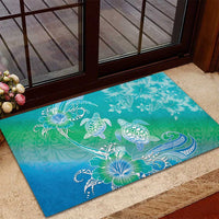Polynesia Sea Turtle Couple Rubber Doormat I Am Turtley In Love With You