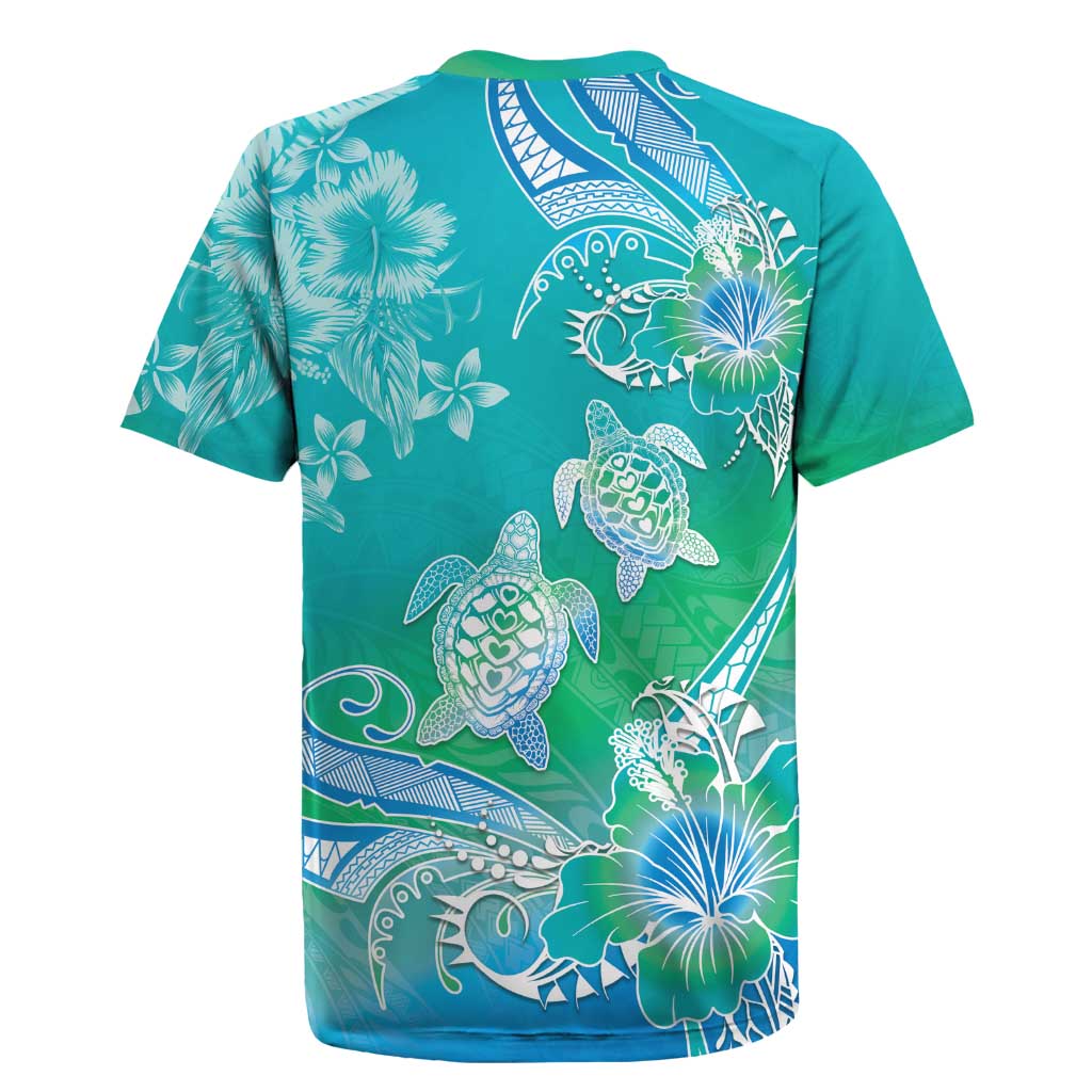 Polynesia Sea Turtle Couple Rugby Jersey I Am Turtley In Love With You