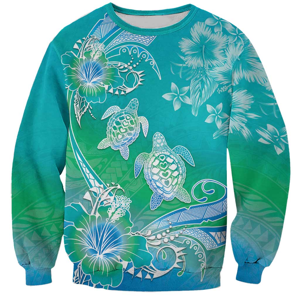 Polynesia Sea Turtle Couple Sweatshirt I Am Turtley In Love With You