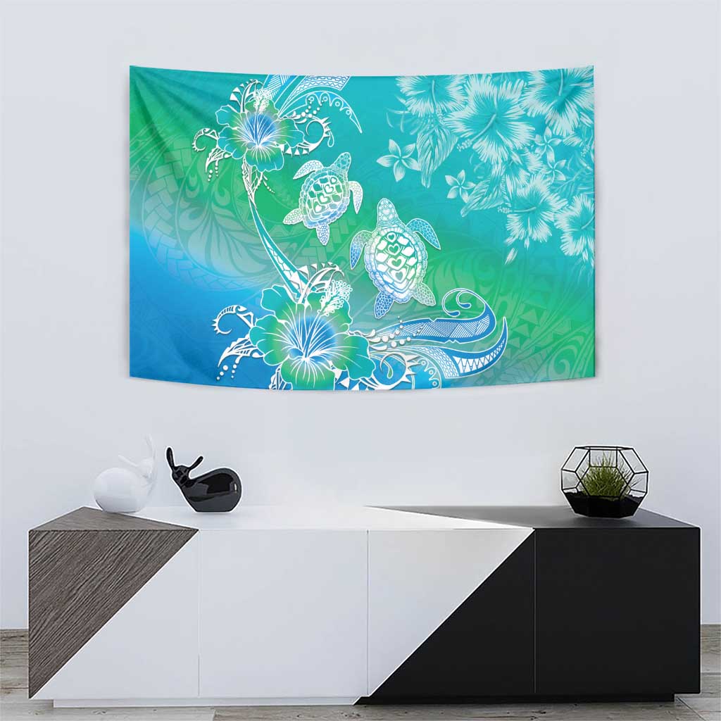 Polynesia Sea Turtle Couple Tapestry I Am Turtley In Love With You