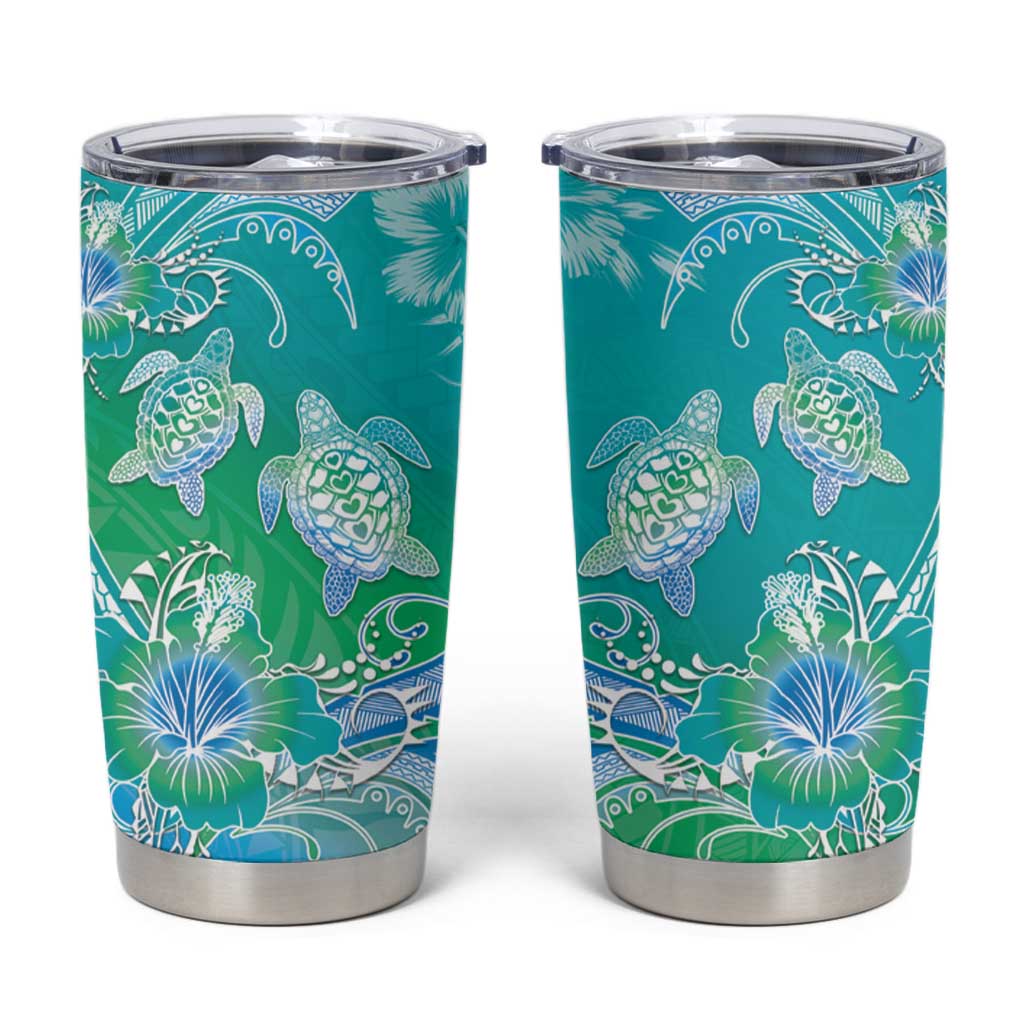 Polynesia Sea Turtle Couple Tumbler Cup I Am Turtley In Love With You