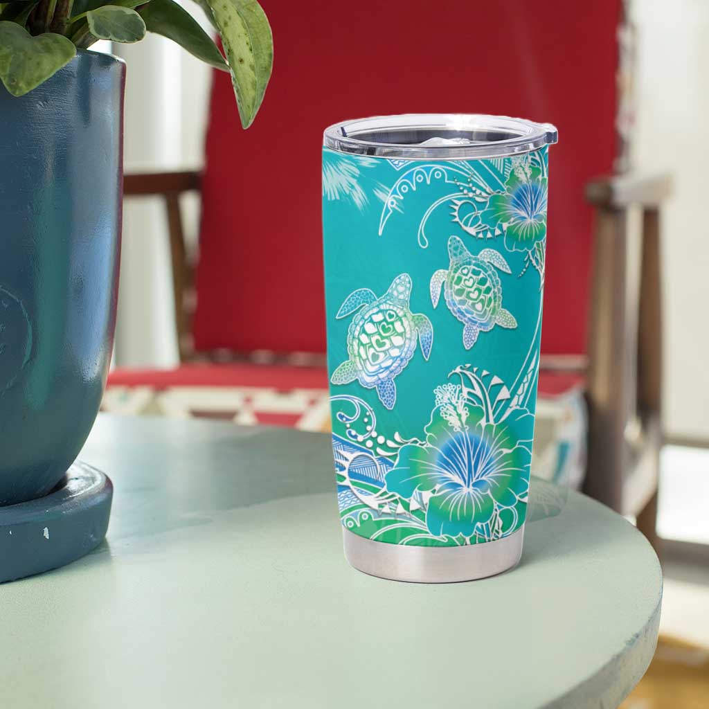 Polynesia Sea Turtle Couple Tumbler Cup I Am Turtley In Love With You