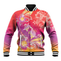 Polynesia Sea Turtle Couple Baseball Jacket One Soul One Love