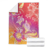 Polynesia Sea Turtle Couple Blanket One Soul One Love