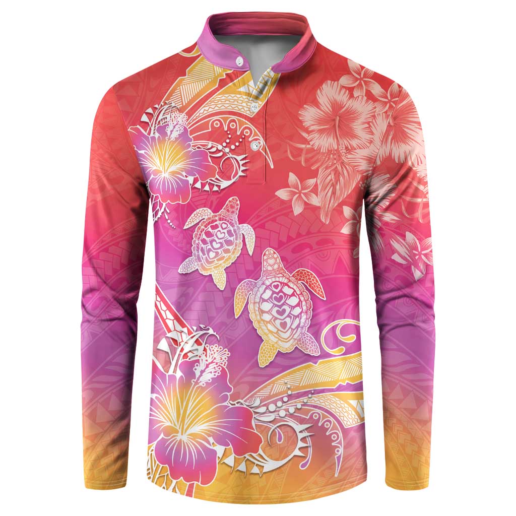 Polynesia Sea Turtle Couple Button Sweatshirt One Soul One Love