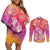 Polynesia Sea Turtle Couple Couples Matching Off Shoulder Short Dress and Long Sleeve Button Shirt One Soul One Love