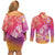 Polynesia Sea Turtle Couple Couples Matching Off Shoulder Short Dress and Long Sleeve Button Shirt One Soul One Love