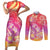 Polynesia Sea Turtle Couple Couples Matching Short Sleeve Bodycon Dress and Long Sleeve Button Shirt One Soul One Love
