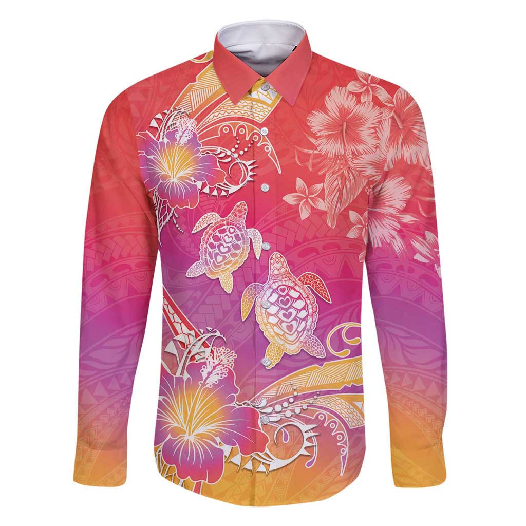 Polynesia Sea Turtle Couple Family Matching Mermaid Dress and Hawaiian Shirt One Soul One Love