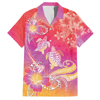 Polynesia Sea Turtle Couple Family Matching Off Shoulder Maxi Dress and Hawaiian Shirt One Soul One Love