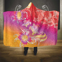 Polynesia Sea Turtle Couple Hooded Blanket One Soul One Love