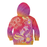 Polynesia Sea Turtle Couple Kid Hoodie One Soul One Love