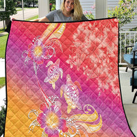 Polynesia Sea Turtle Couple Quilt One Soul One Love