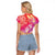 Polynesia Sea Turtle Couple Raglan Cropped T Shirt One Soul One Love